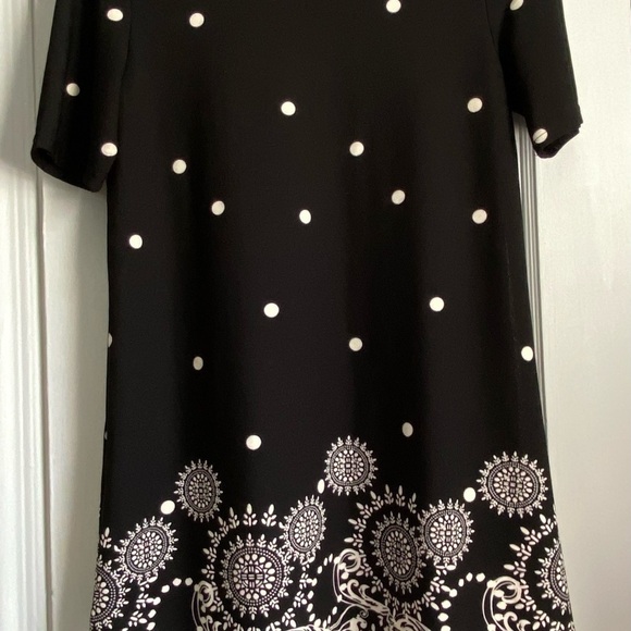 Casual MIDI Dot Print Loose Tunic Tank Dress, Size: Large - Picture 3 of 11